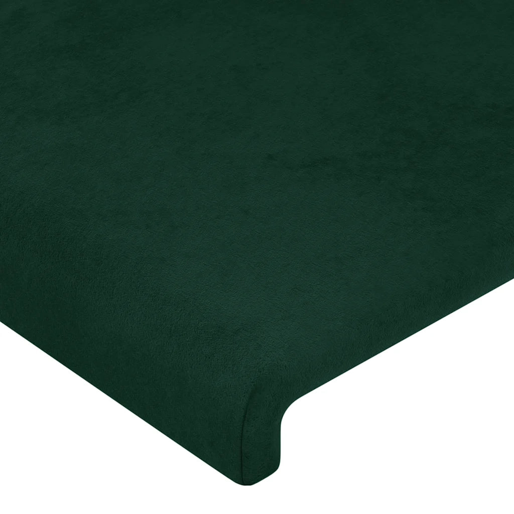 Testiera Verde Scuro 90x5x118/128 cm Velluto 3116091
