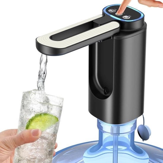 3 modelli di becher gonfiabili dispensa da 5 litri, 5 litri bottiglia pompa, dispenser di acqua portatile elettrica bottiglia da gallone interruttore (lampo nero)