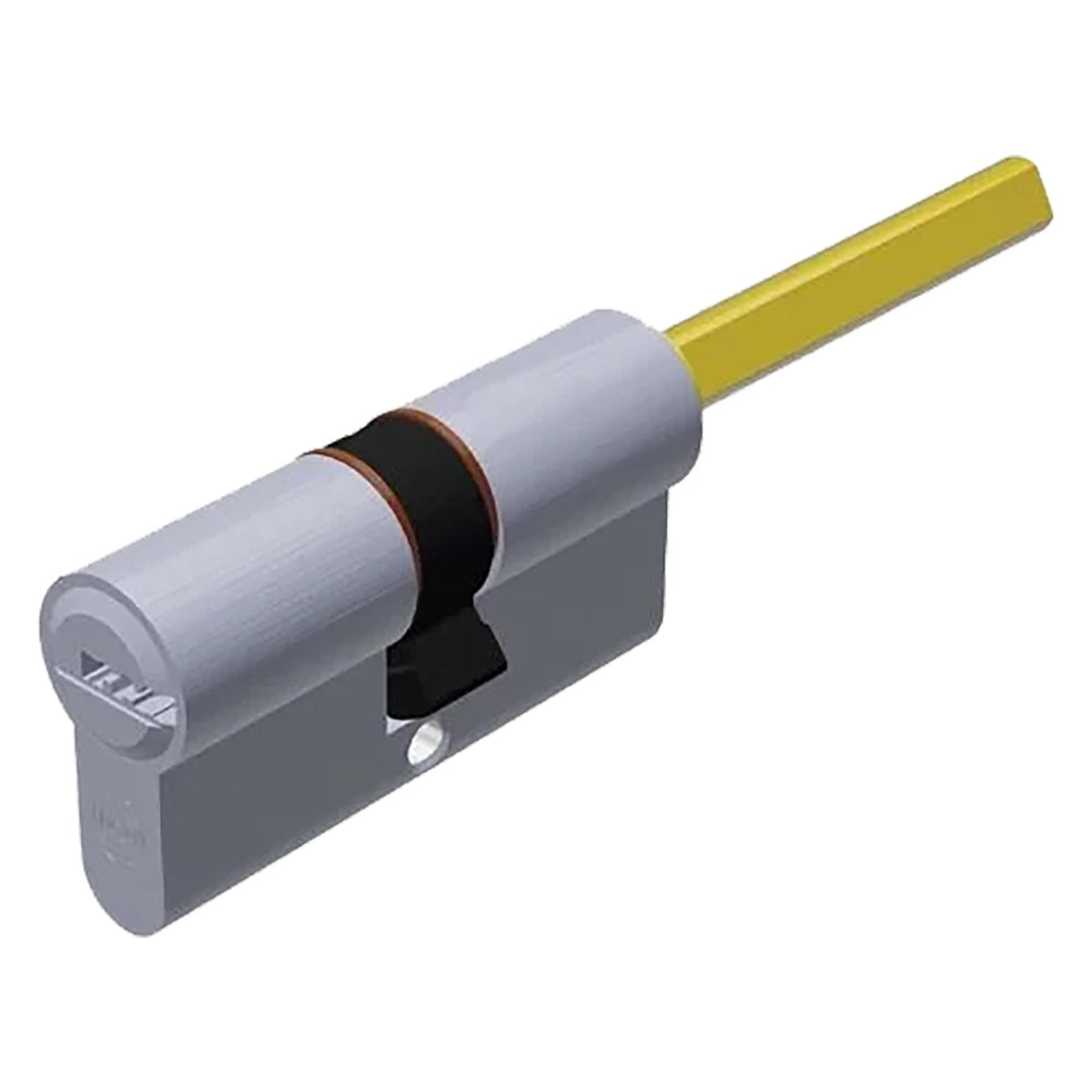 CILINDRO PROFILATO PER POMOLO SERIE 'EVO K1' mm 25+10+45 = 80 (30+50) cromo satinato  - SECUREMME