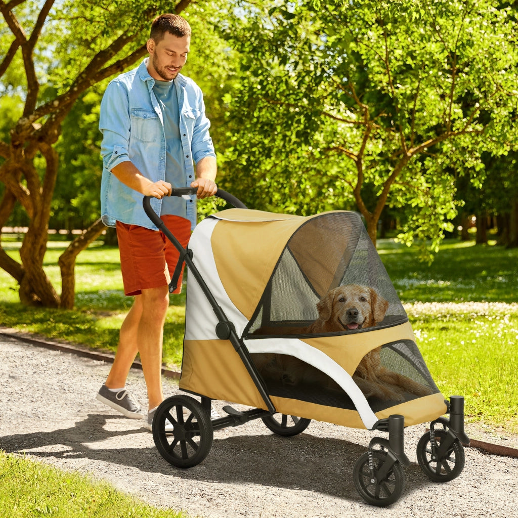 Carrello per Cani Pieghevole ¨C zephmum ¨C Marrone