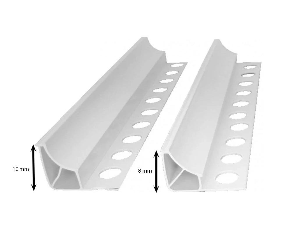 Sguscio in plastica 2,6 metri : Modello - H10MM BIANCO