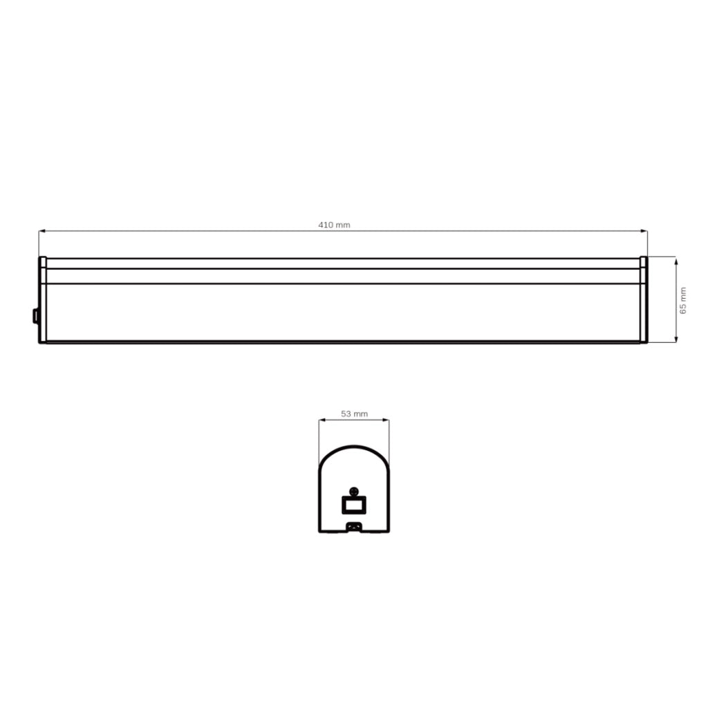 Applique bagno specchio LED 8W 4000K cromo 41cm IP44