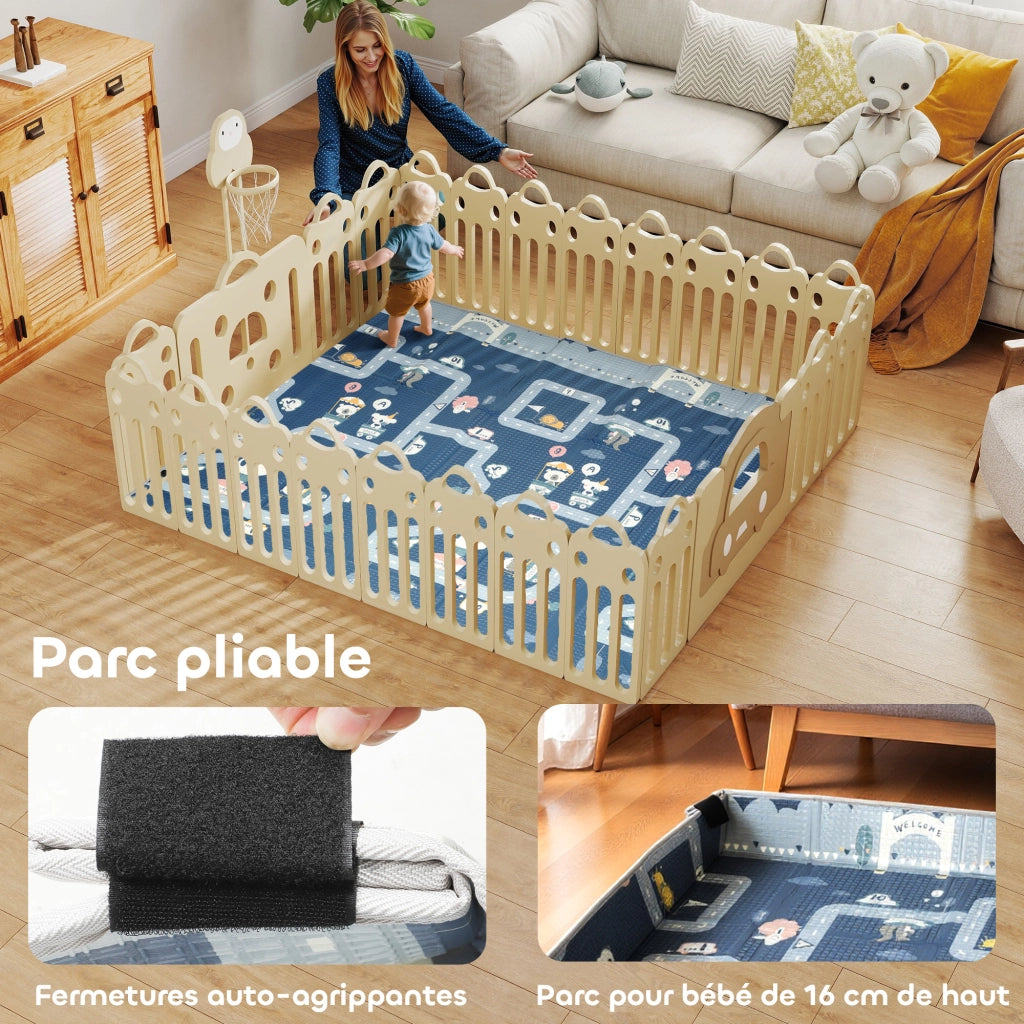 Tappeto da gioco per bambini ¨C Minimal ¨C 202x180.5x1 cm multicolore