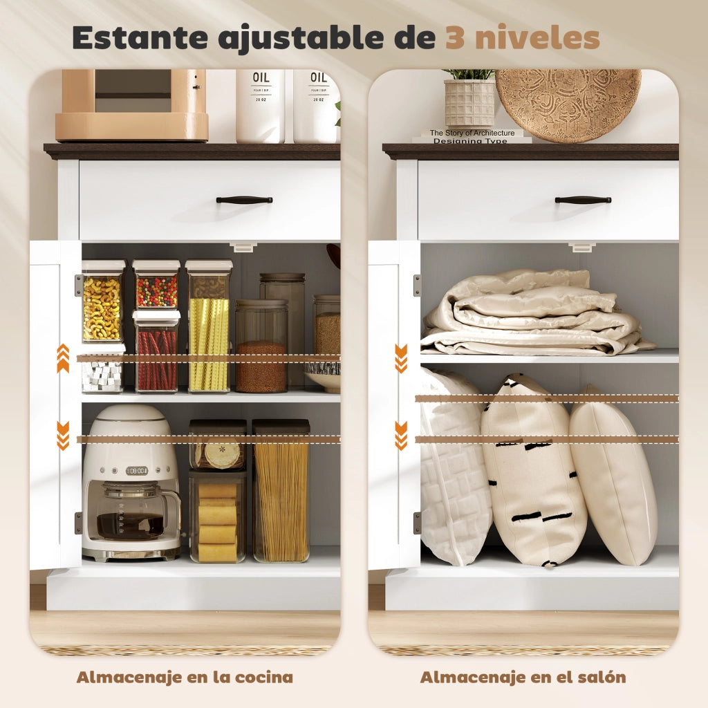 Armadio battente ¨C zephmum ¨C Bianco 75.2x40x91.5 cm