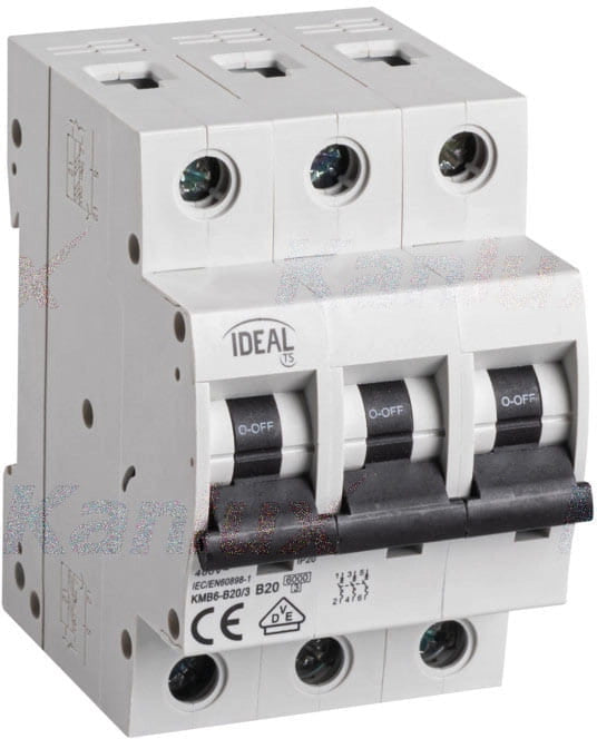 Interruttore magnetotermico 3P KMB6 Kanlux 23152