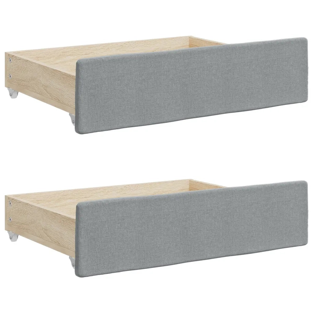 Divano letto | Sof¨¤ letto | Letto singolo Estraibile Cassetti Grigio Chiaro 90x200cm Tessuto