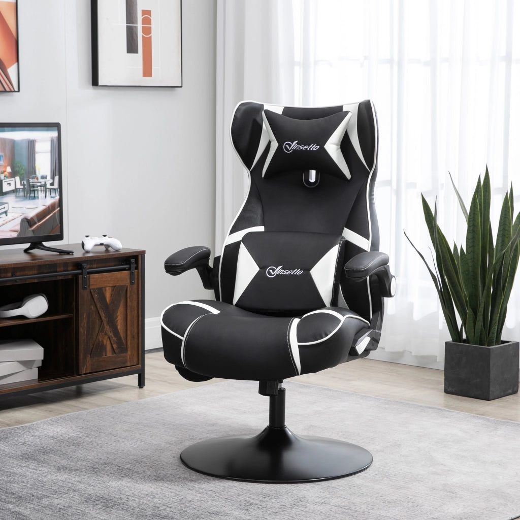 Poltrona da gaming ¨C Minimal ¨C nero e bianco 69x73x118cm