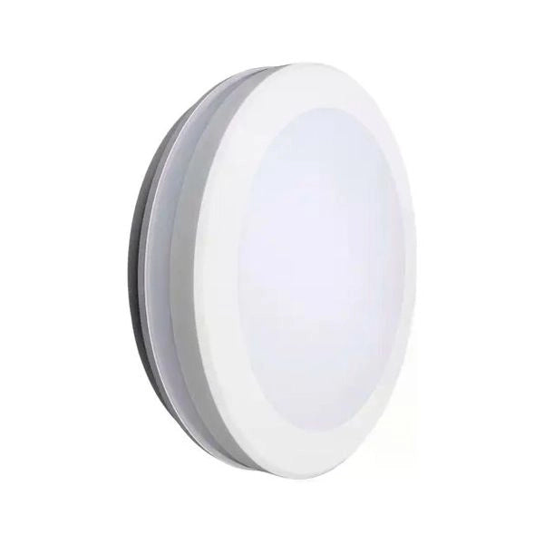 Plafoniera da esterno beghelli 75373 full moon ring cct bianco