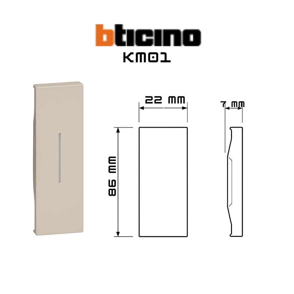 Cover illuminabile bticino 1 modulo varie finiture di colore *** colore sabbia, confezione 1