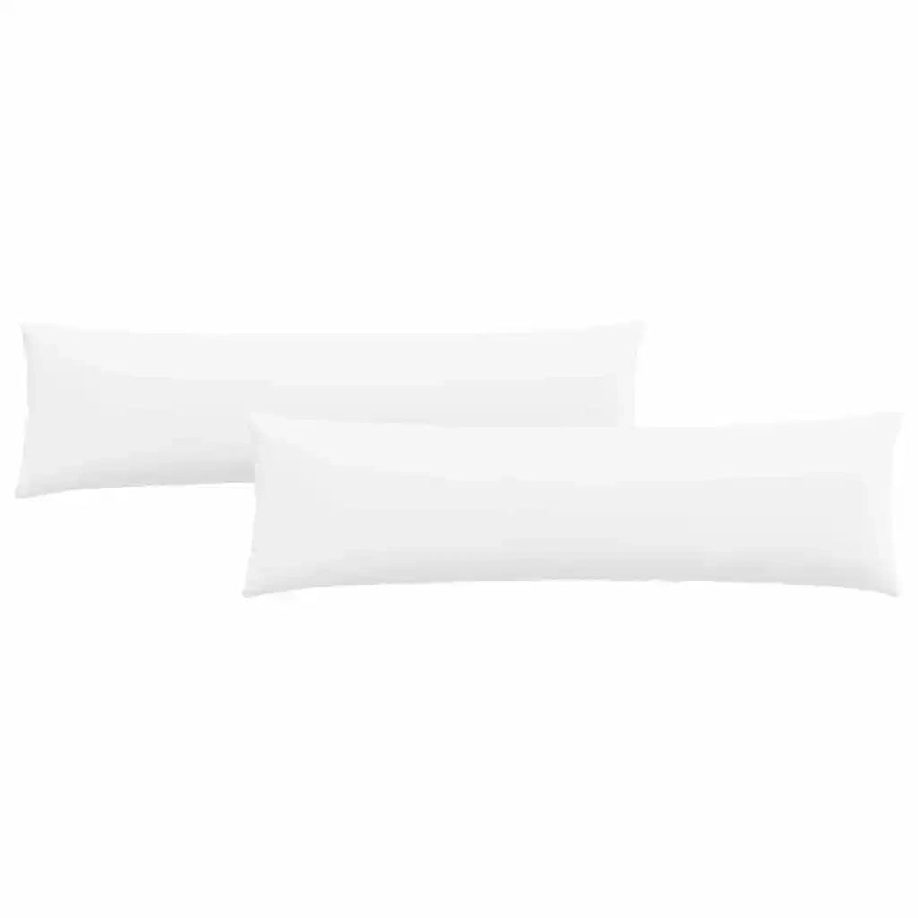 Cuscini da Divano 2 pz | Cuscini per sedie Bianco 145 x 40 cm Tessuto