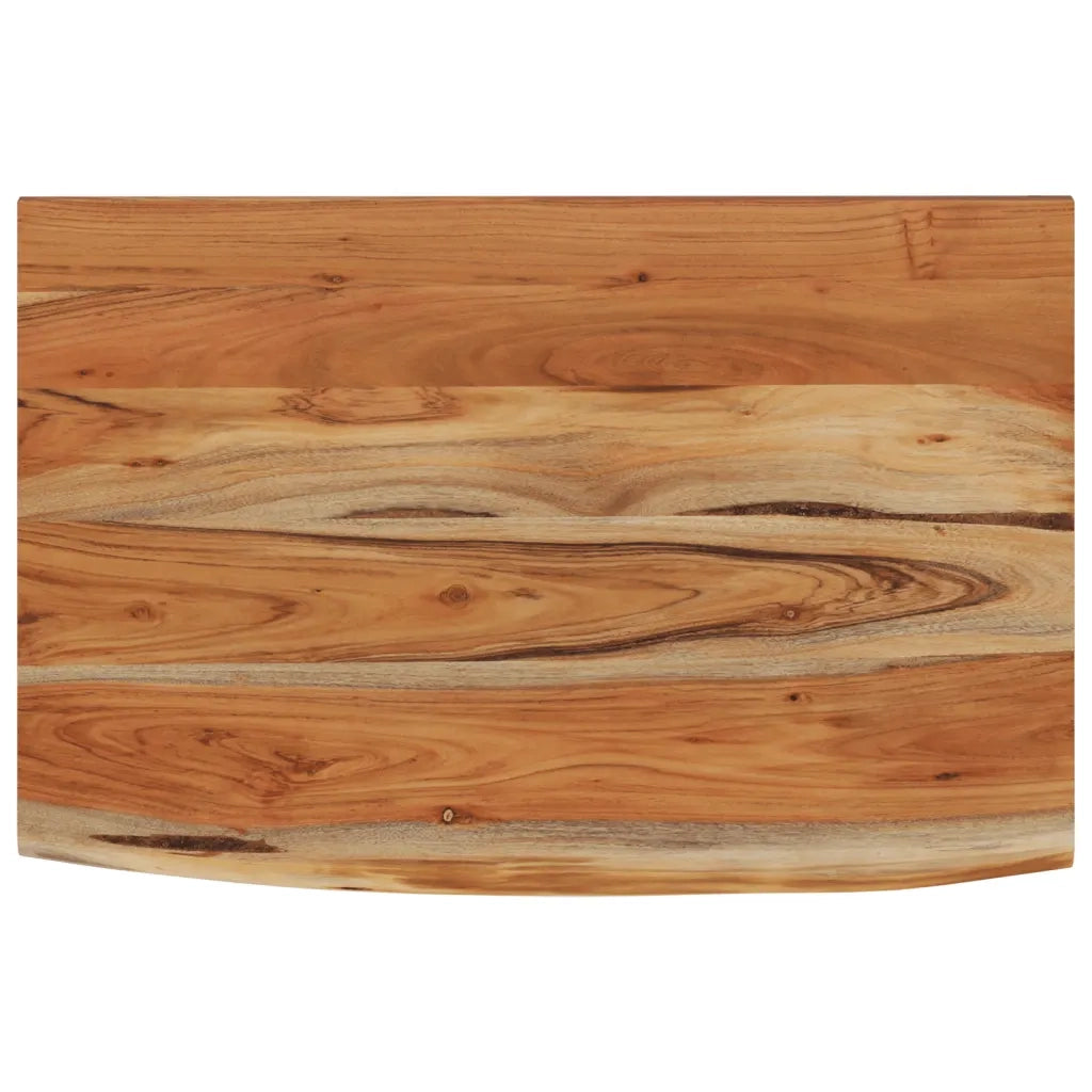 Mensola a Muro 60x40x2,5cm Rettangolare Legno Acacia Bordi Vivi 370248