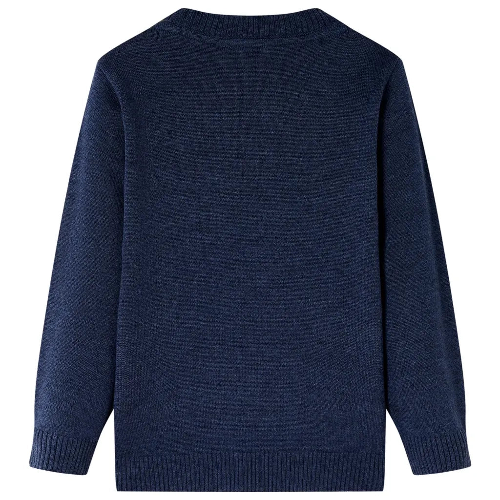 Maglione per Bambini Lavorato a Maglia Blu Marino 116 14501