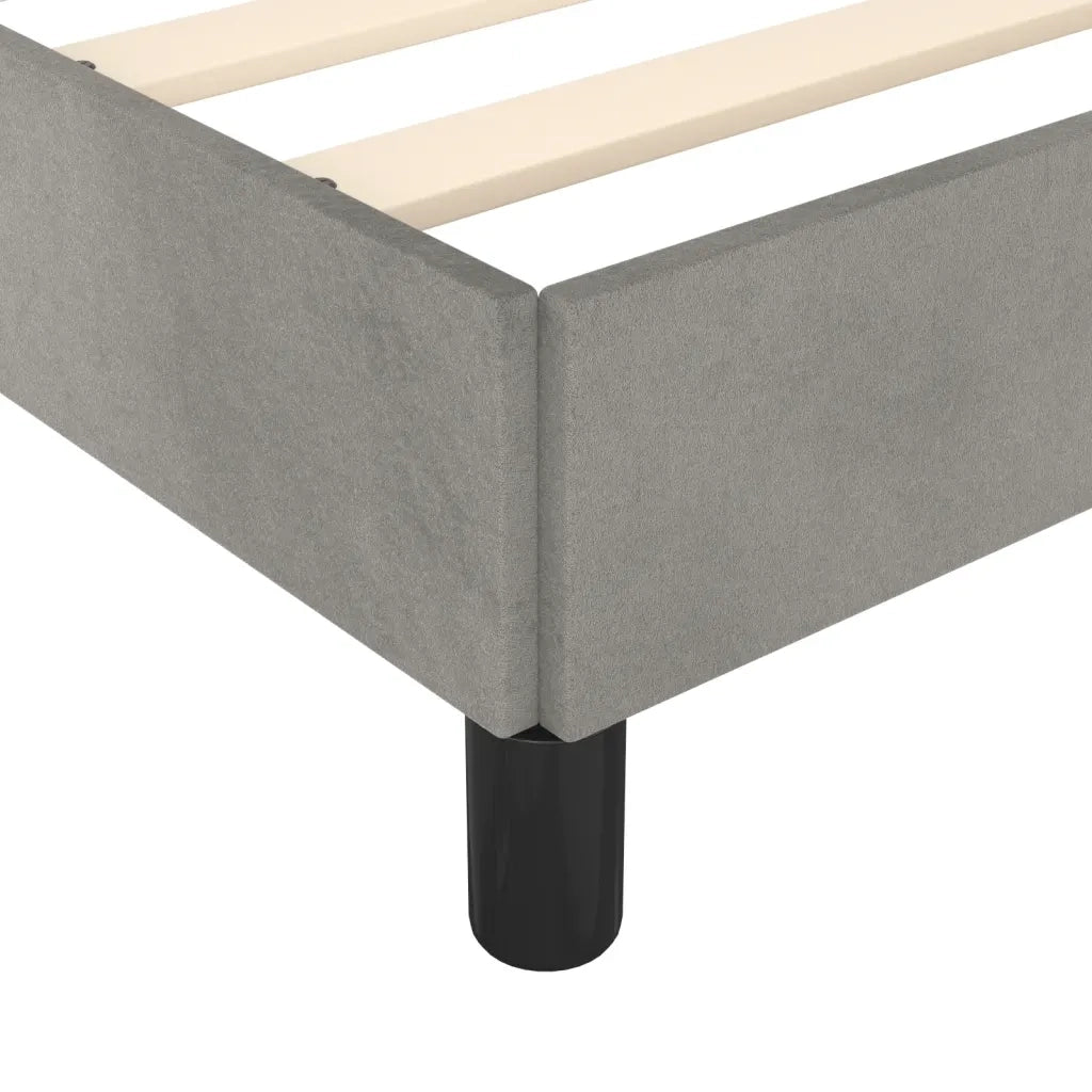 Giroletto senza Materasso Grigio Chiaro 100x200 cm Velluto 3125739