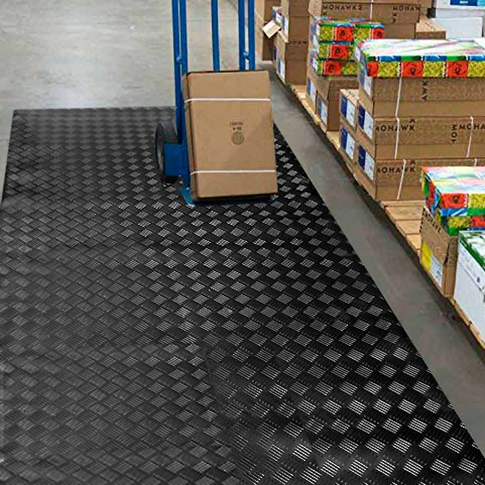 Passatoia Gomma Isolante Antiscivolo Tappeto Copri Pavimento Lamiera Zerbino Robusto 100x1400 cm
