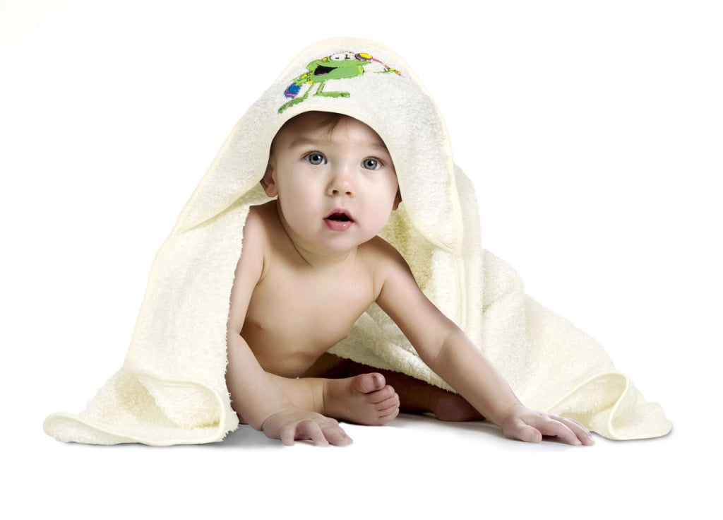 Accappatoio Baby Triangolo In 100% Cotone - Accappatoio - Beige