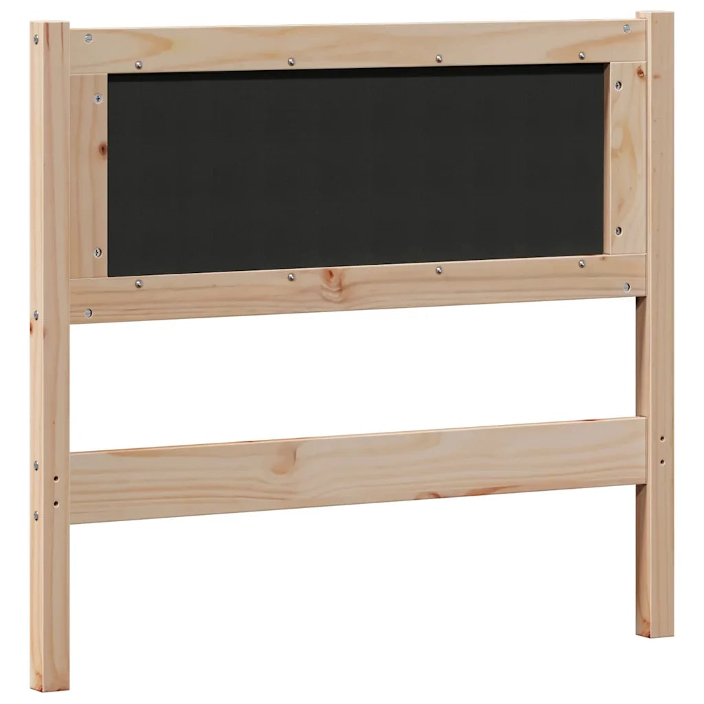 Testiera-Testata-Testiera Decorativa Marrone e grigio chiaro 90 cm Legno di pino massello