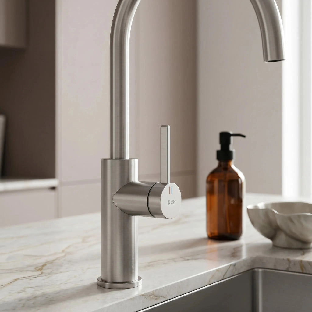 Rubinetto Da Cucina Rea Rivo Brush Nickel