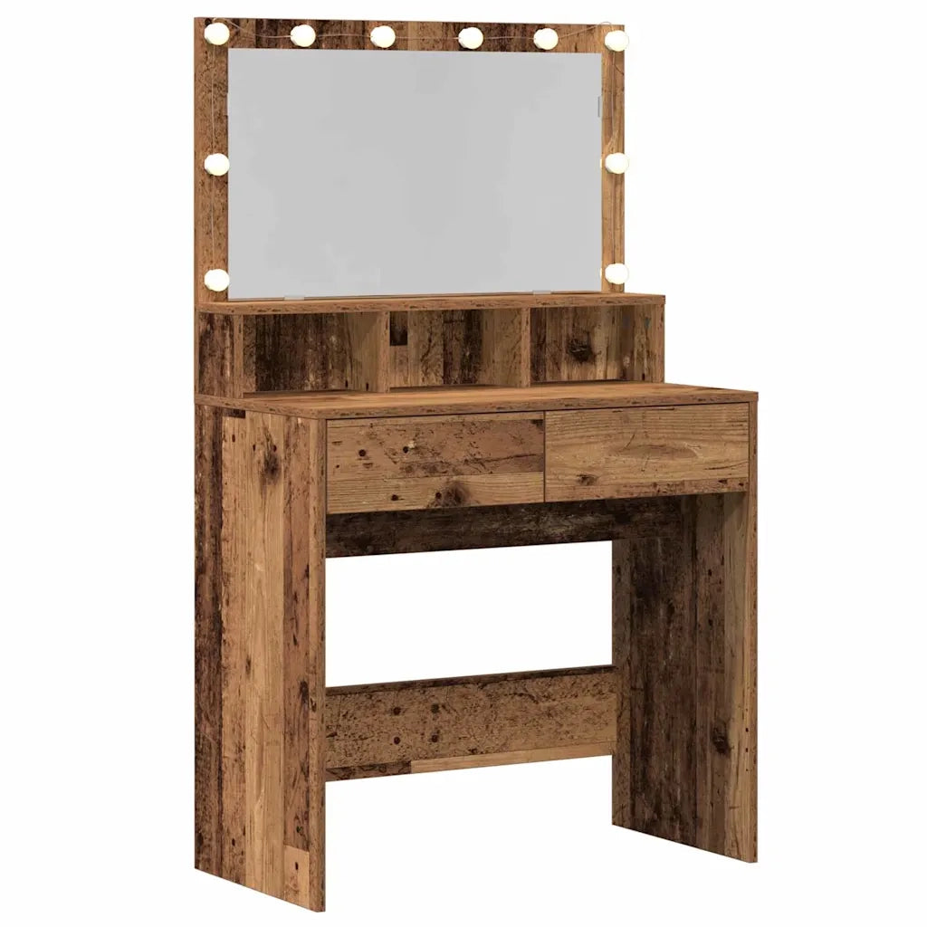 Toeletta | Tavolo da Trucco con cassetto Legno vecchio 80 x 41 x 134,5 cm