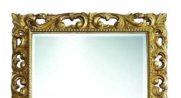 Mobili2g - specchiera in foglia oro rettangolare misure: 94 x 185 x 5