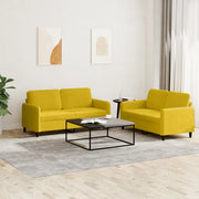 Set di Divani 2 pz Giallo in Velluto