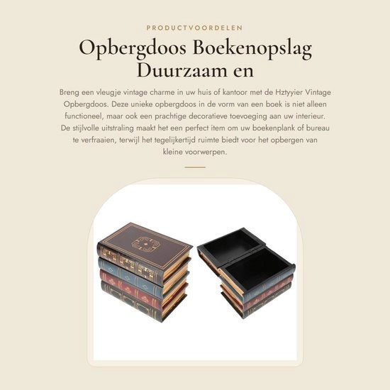 Scatola Decorativa per Libri - Scatola per Libri Decorativa - Scatola per Libri Alternativa - Leggera - Resistente ai Colpi - Aspetto Esclusivo - Scatola Decorativa
