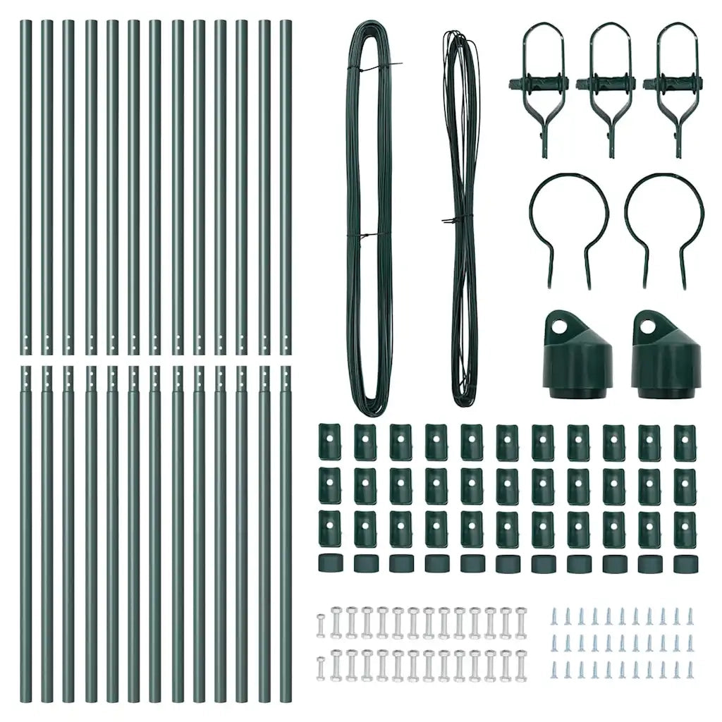 Palo della recinzione 13 pcs Verde Acciaio 42004197
