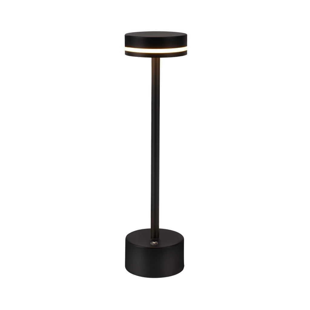ZMH Lampada da tavolo LED nera H32cm per comodino camera letto