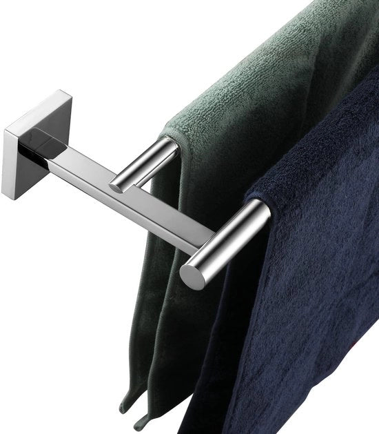 Maniglione per asciugamani per bagno 40,6 cm Maniglione per asciugamani per bagno doppio per bagno cucina wc fissaggio alla parete acciaio inox B5005CH-L16