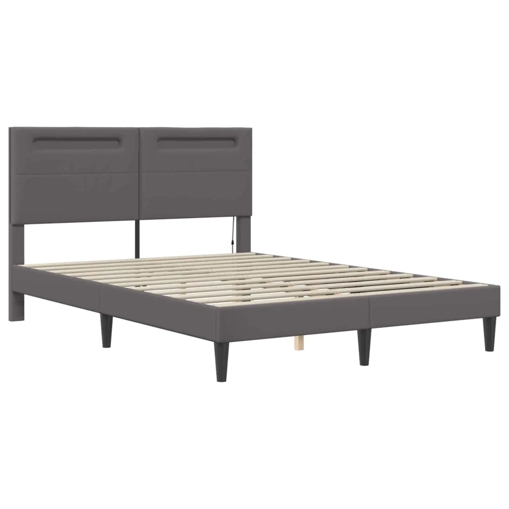 Struttura del letto con testiera Grigio 120 x 200 cm Similpelle 3414994