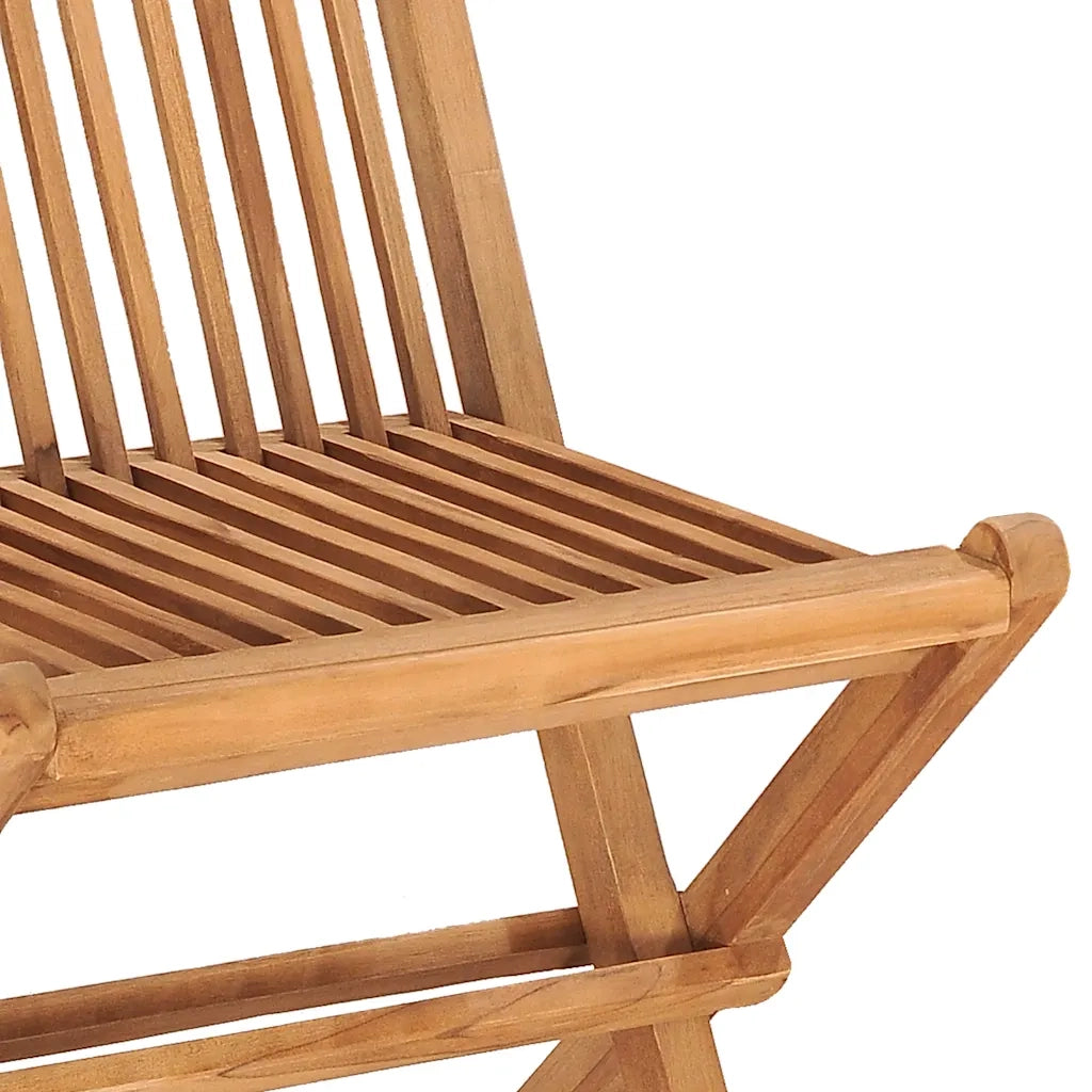 Set da Pranzo Giardino Pieghevole 3 pz | Set Salotto da Giardino Cuscino Massello di Teak