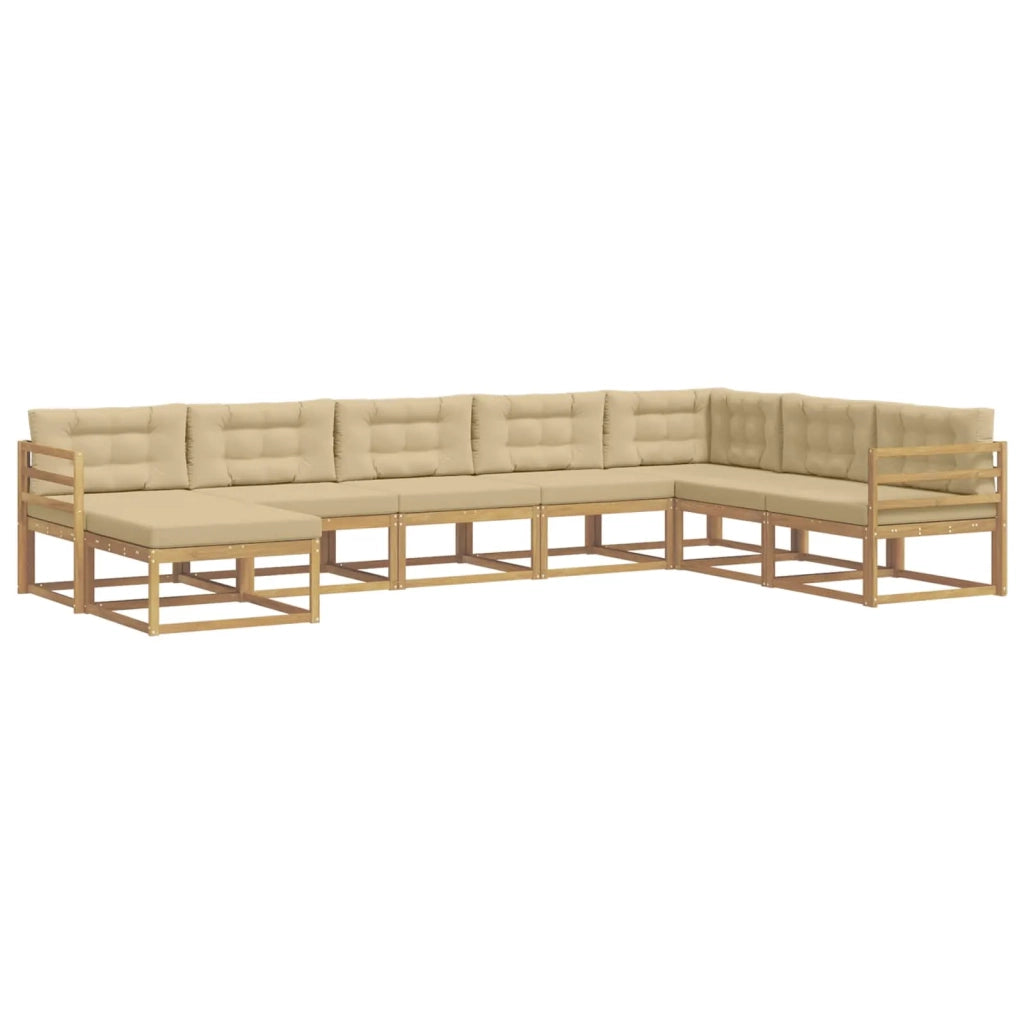 Set di divani da esterno 8 pcs Bianco e Beige 3386852