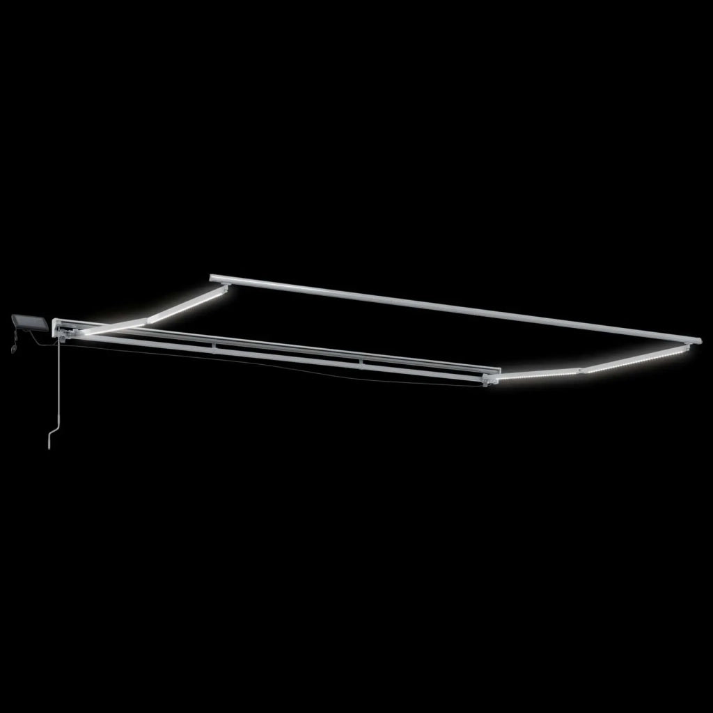 Cornice per Tenda Manuale con LED Tortora 5 x 3 m 3426395