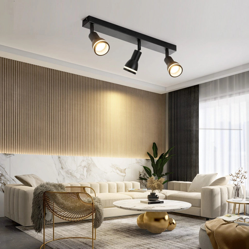ZMH Faretto da soffitto 3 fiamme metallo GU10 per corridoio ufficio soggiorno