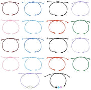 Armband in Corda - 40 Pezzi - Bracciali Flessibili in Tessuto - Polyester Tessuto Impermeabile - Creazione Gioielli - 8 Colori - Robusto e Leggero