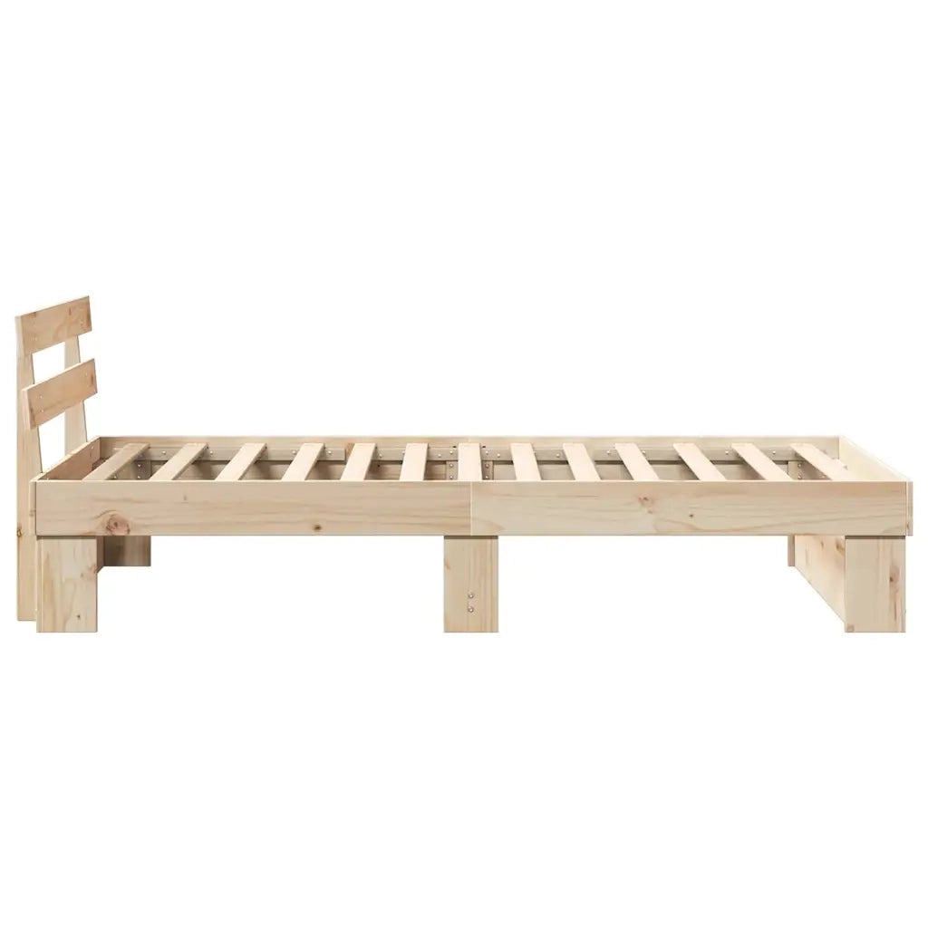 Letto singolo | Letto per adulti | Struttura del letto Marrone 75 x 190 cm Pino massello