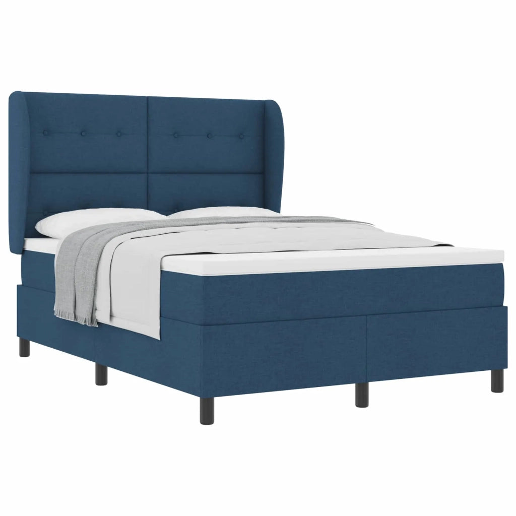 Letto a molle con materasso Blu 140 x 200 cm Tessuto 3340570