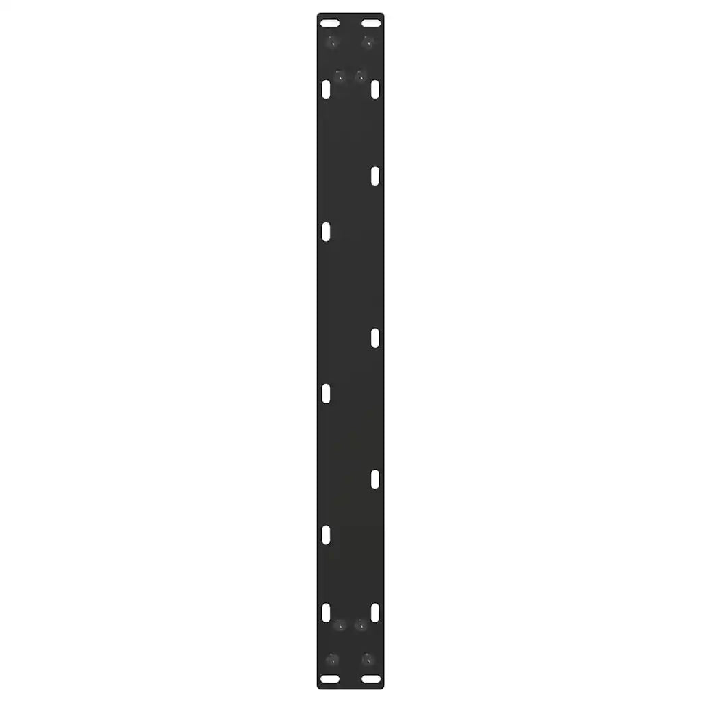 Gambe per Tavolino da Caff¨¨ a Forma di U 2 pz-Set di 2 Gamba per Tavolo Nere 70x(30-31) cm Acciaio 634971