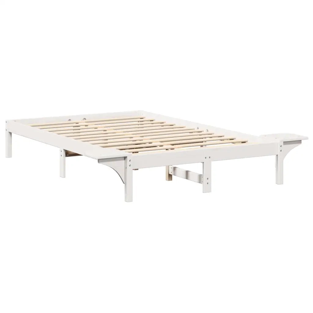 Struttura del letto Bianco 120 x 190 cm Pino massello 873200