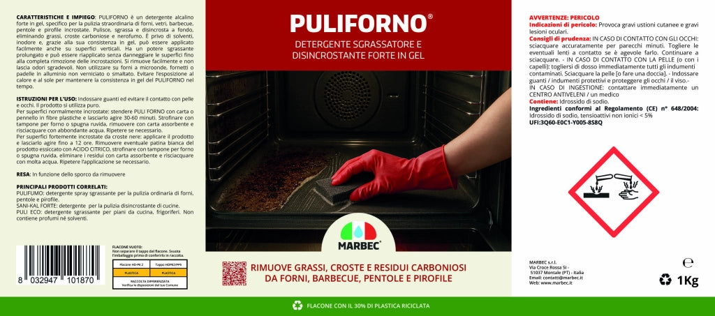 Kit Pulizia Forno e Barbecue, sgrassante e disincrostante, facile da usare Marbec KIT FORNO E BARBECUE