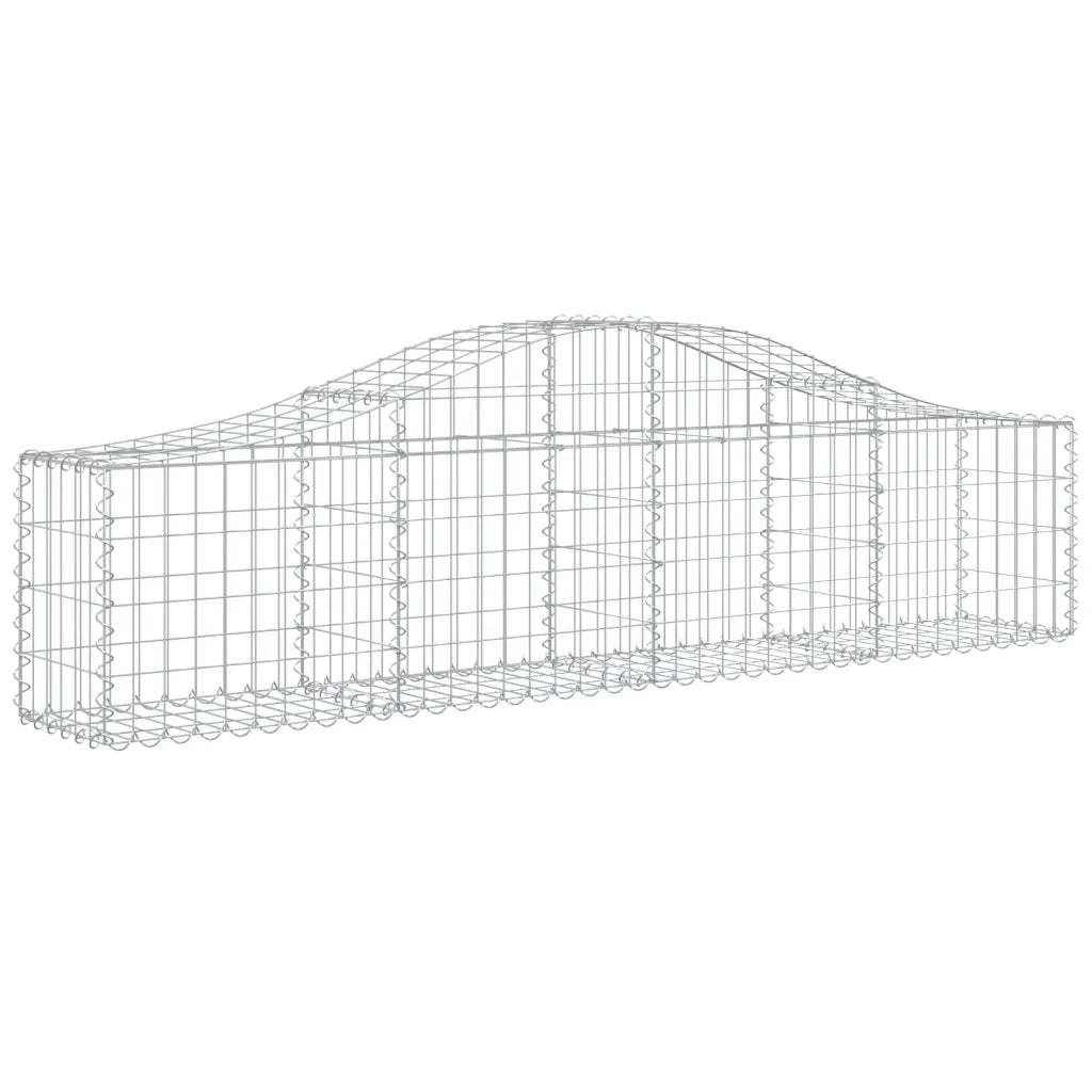 Cesti Gabbioni ad Arco 12 pz 200x30x40/60 cm Ferro Zincato 3145377