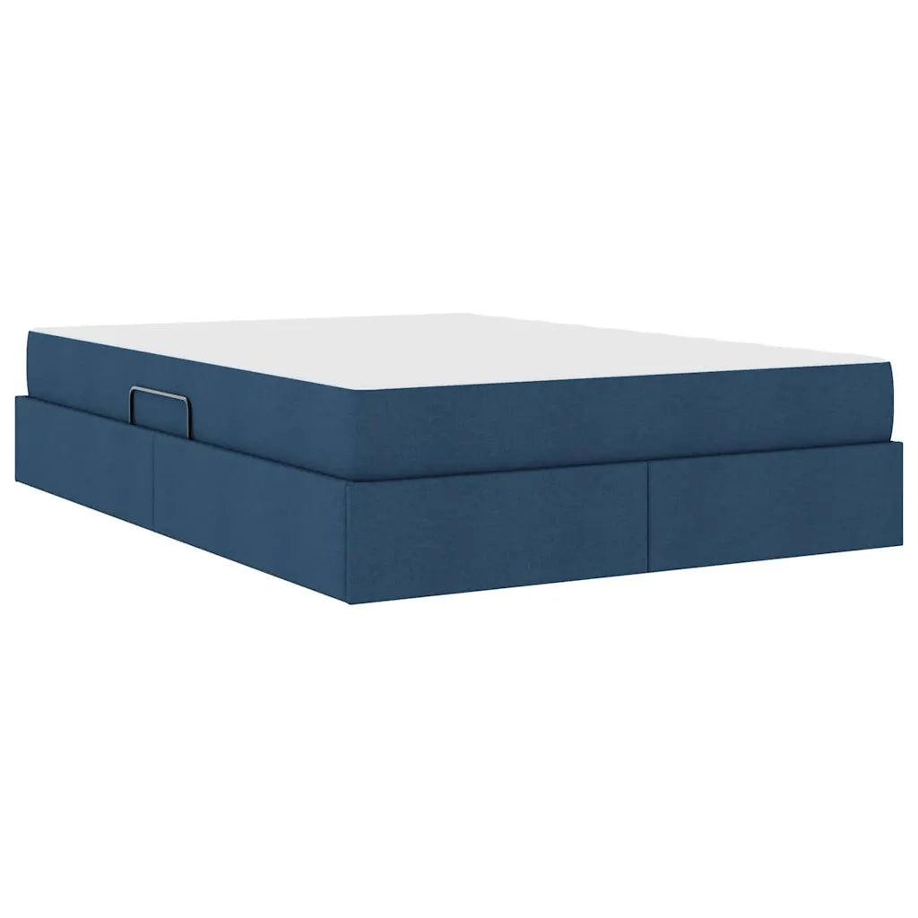 Letto con contenitore e materasso Blu 140 x 200 cm Poliestere 3399669