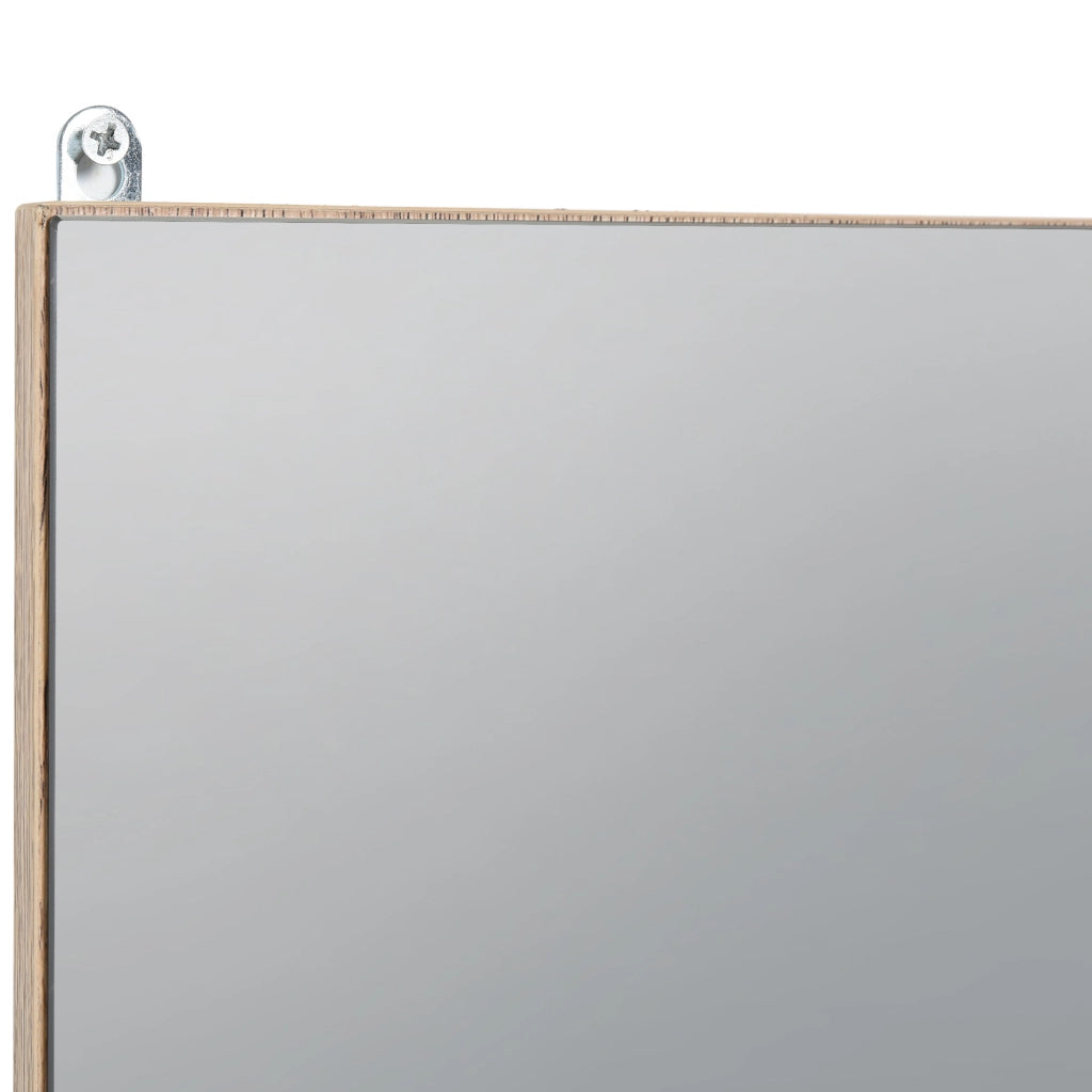 EasyComfort Mobiletto Bagno Salvaspazio da Bagno Sospeso con Specchio e Armadietto, incluso Ripiano Regolabile, Grigio e Rovere