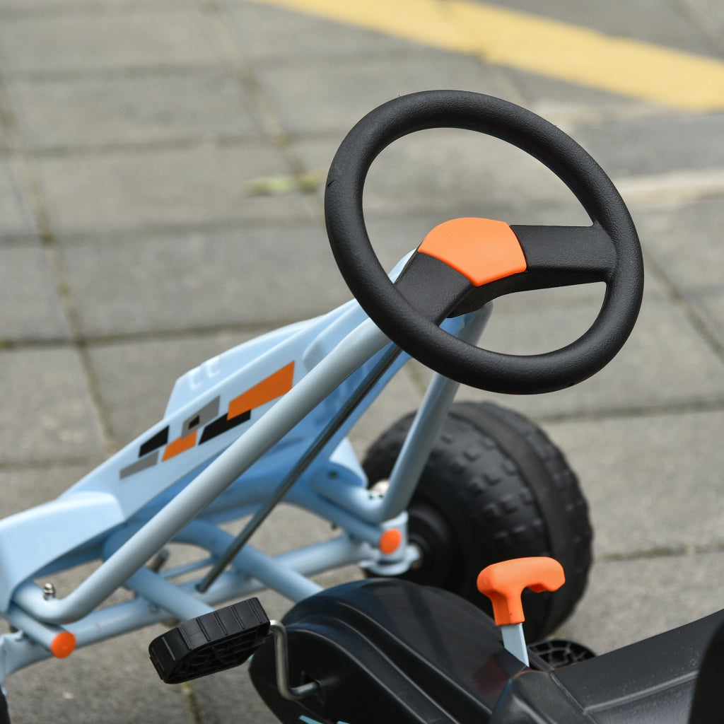 Go-Kart Pedalino per Bambini con Freno a Mano ¨C zephmum ¨C Blu
