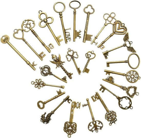 Skeleti di bronzo vintage - bronzo antico - 24 pezzi