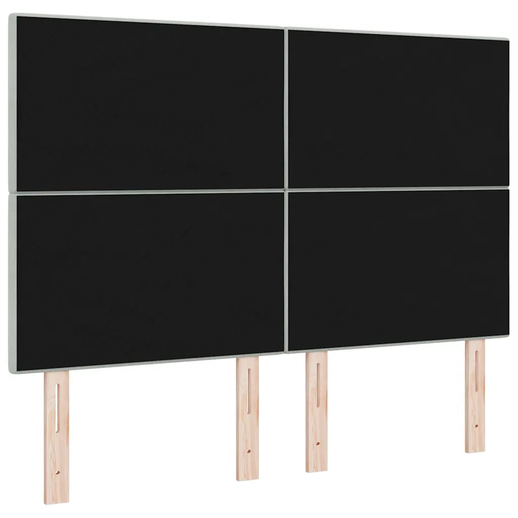 Testiera | Testata LED con strisce LED Grigio chiaro 144 cm Velluto