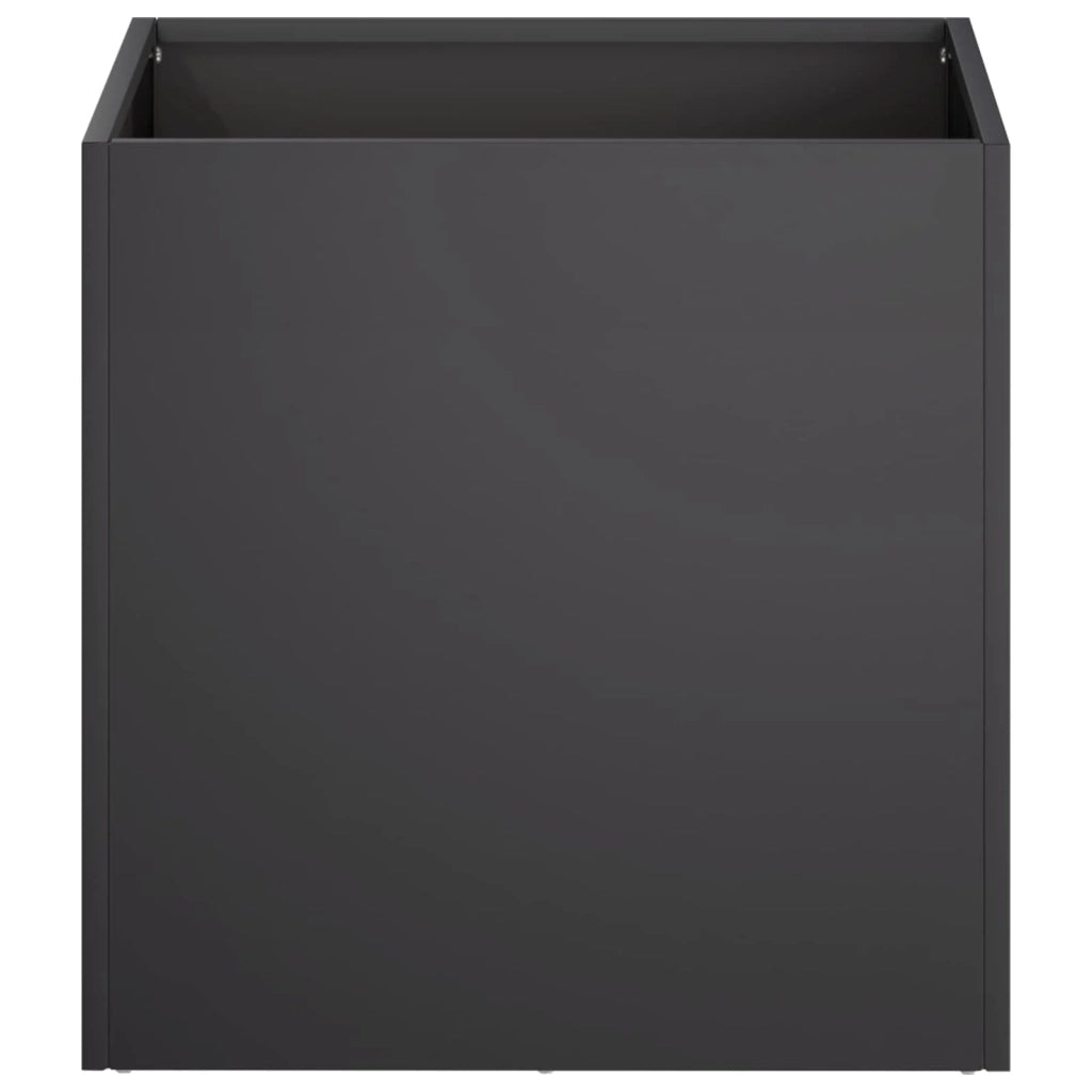 Vaso da giardino Nero 45 x 45 x 45 cm Acciaio laminato a freddo 8004966