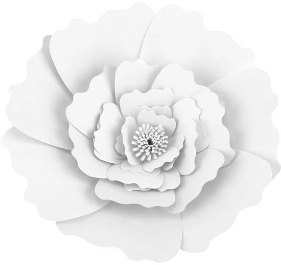 Decorazioni di carta per feste - Fiori artificiali - Handicraft - Bianco - Pompom - Per matrimoni e compleanni - Varie colori