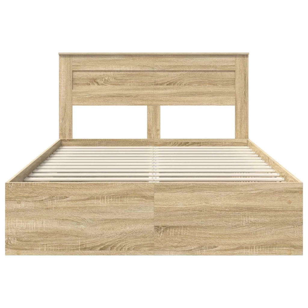 Struttura del letto-Giroletto Rovere Sonoma 150 x 200 cm Pino massello 945321