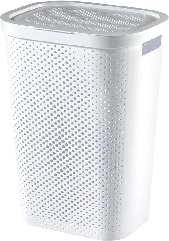Bacetto Infinity 59l con design a strisce - Bianco, plastica