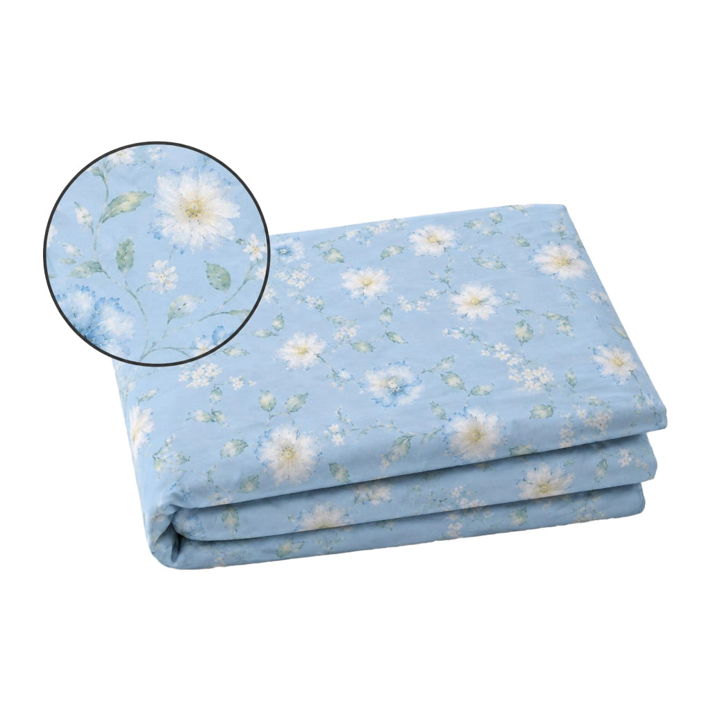 Rorina, set Completo Letto Singolo in Percalle, blu
